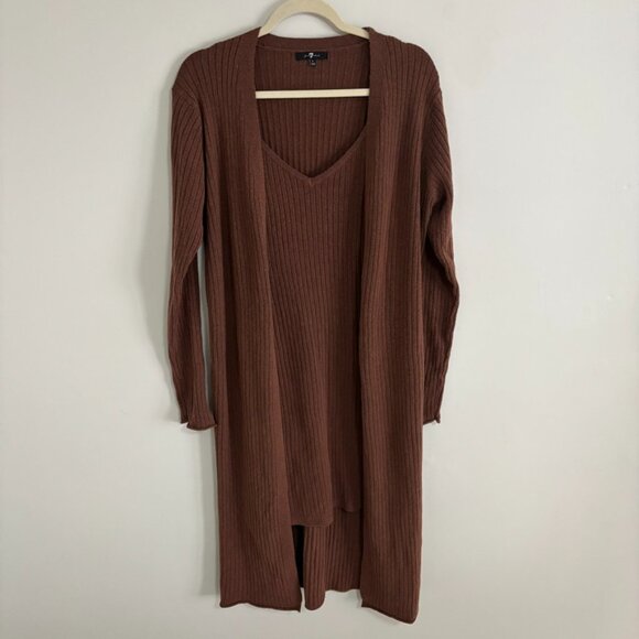 Cozy Brown Ribbed Loungeware Set - Picture 2 of 13